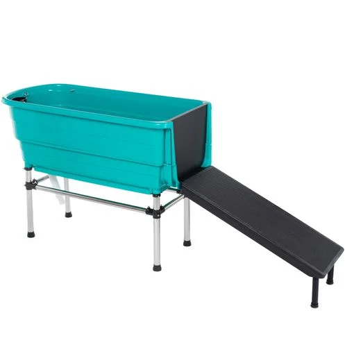 Blovi Booster Pet Tub – pies wchodzący po rampie