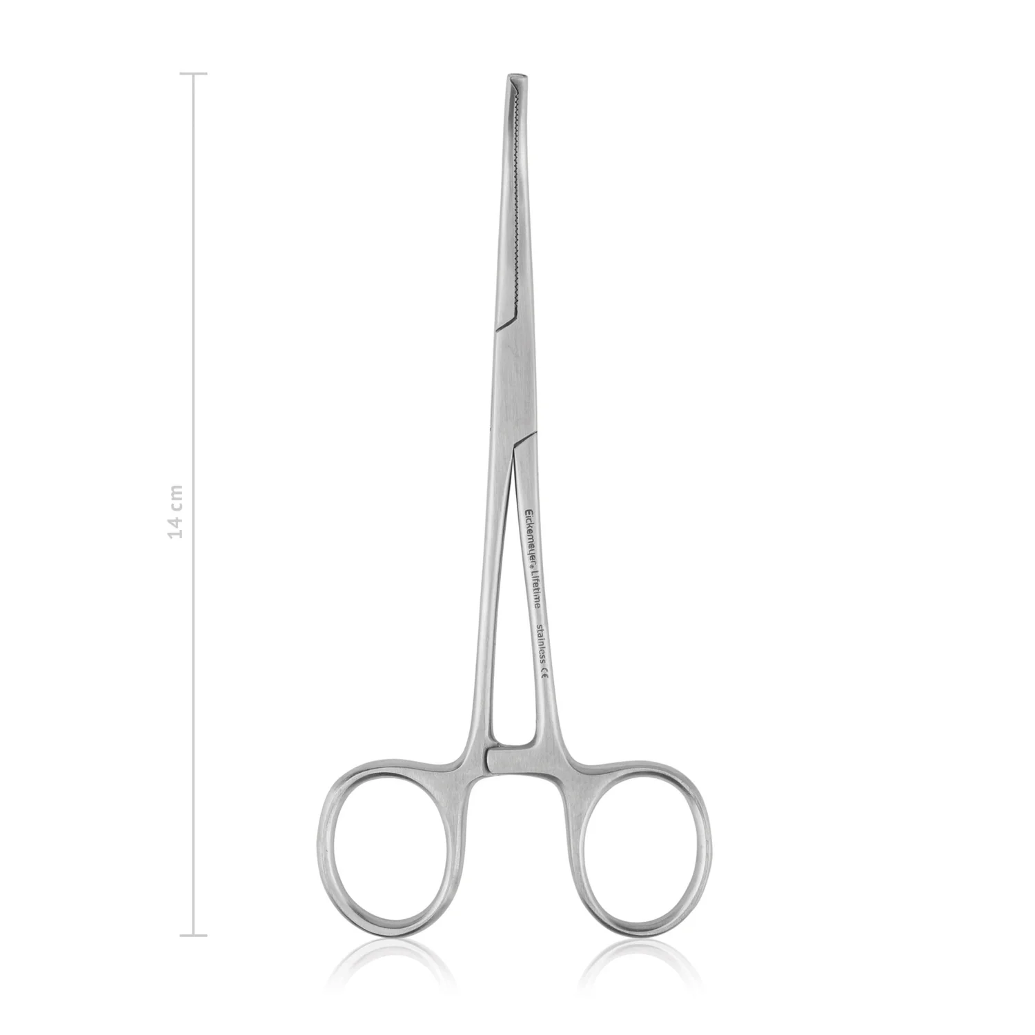 Kleszcze naczyniowe Kocher-Ochsner 14 cm zagięte ząbki 1x2 Eickemeyer