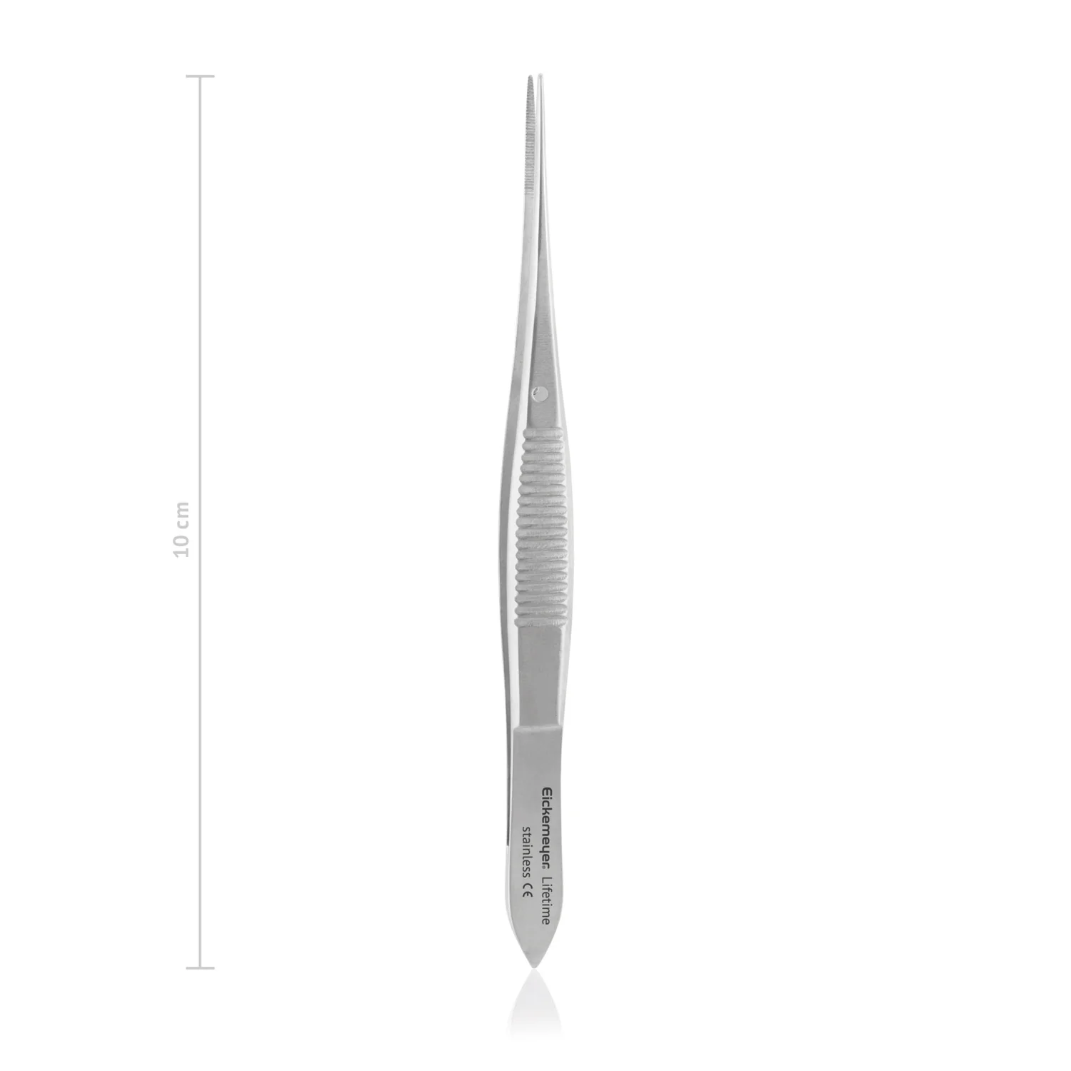 Pęseta oczna Graefe iris 10 cm prosta ząbkowana (anatomiczna) Eickemeyer