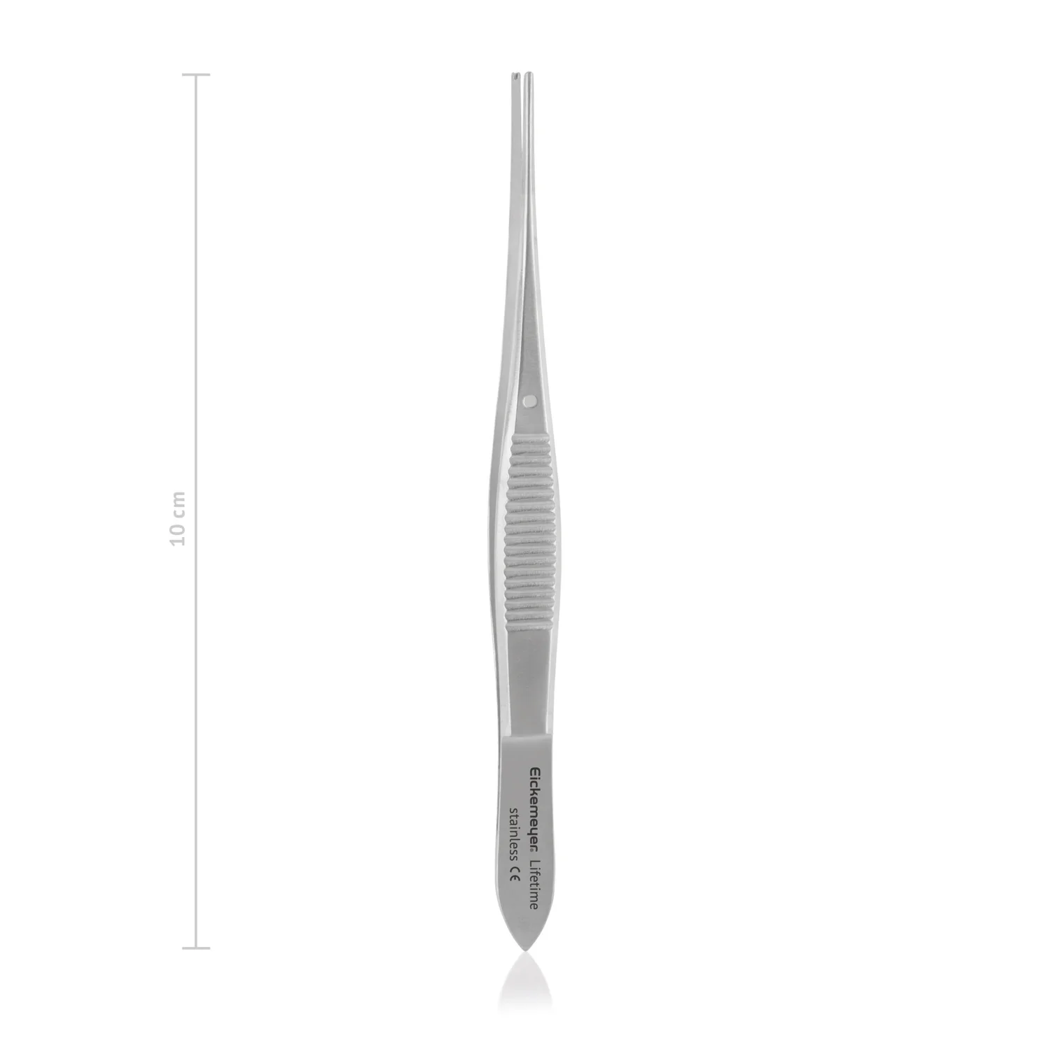 Pęseta oczna Graefe iris 10 cm prosta zęby 1×2 (chirurgiczna) Eickemeyer
