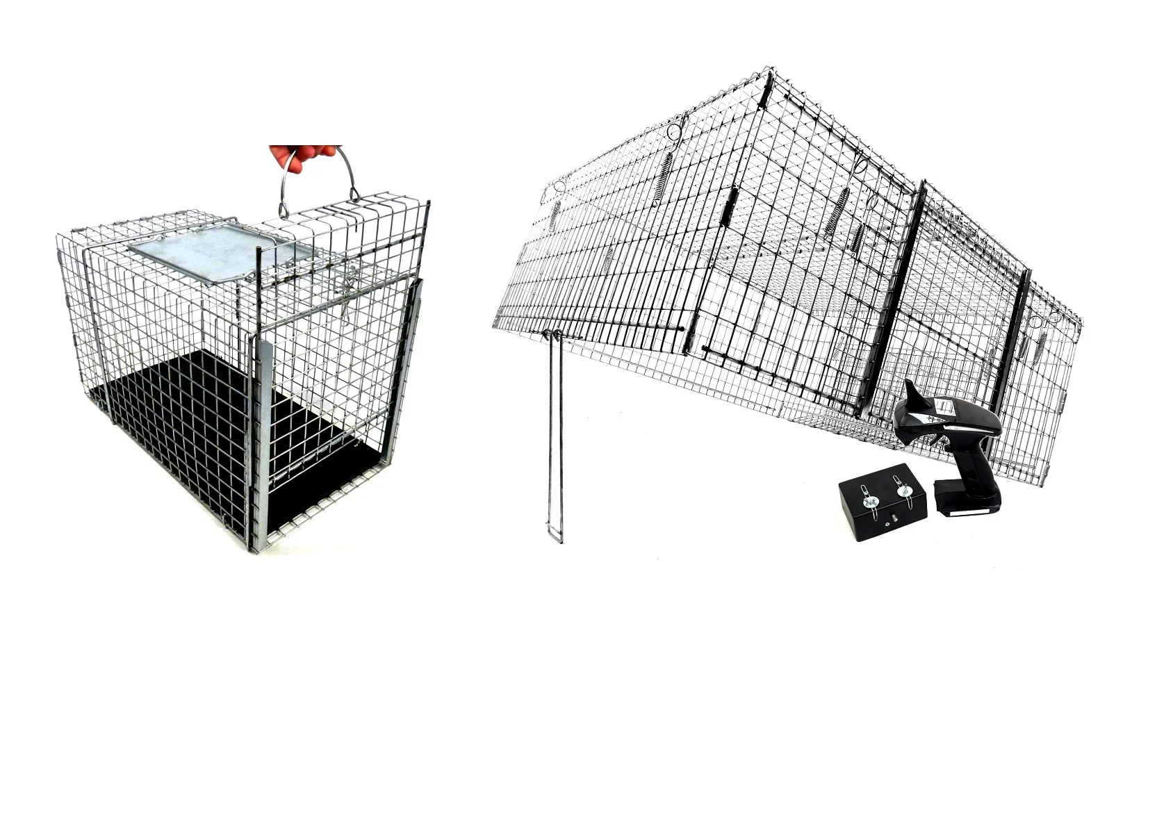 Zestaw Tomahawk Drop Trap Pro: pułapka opadająca DT1 z klatką 306NC i zdalnym wyzwalaczem