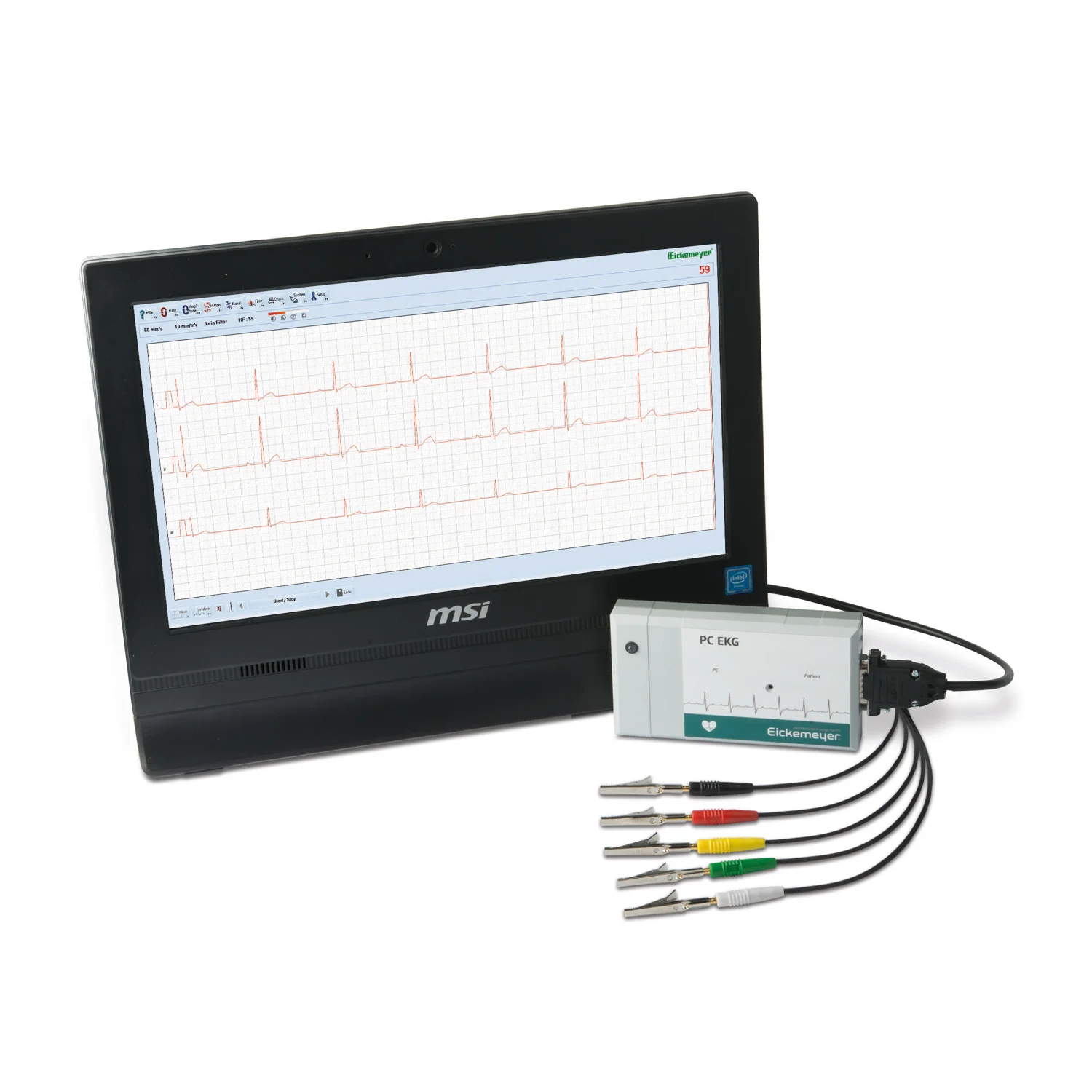 Aparat EKG komputerowy EICKEMEYER PC-EKG z kablem pacjenta